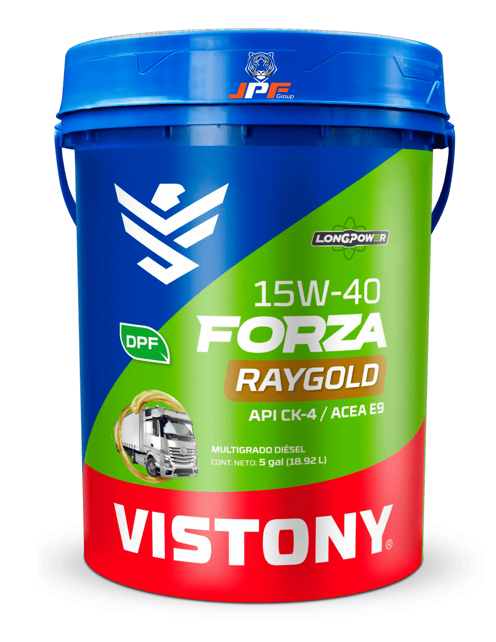 VISTONY FORZA RAYGOLD SAE 15W40 API CK-4 DE 5 GAL