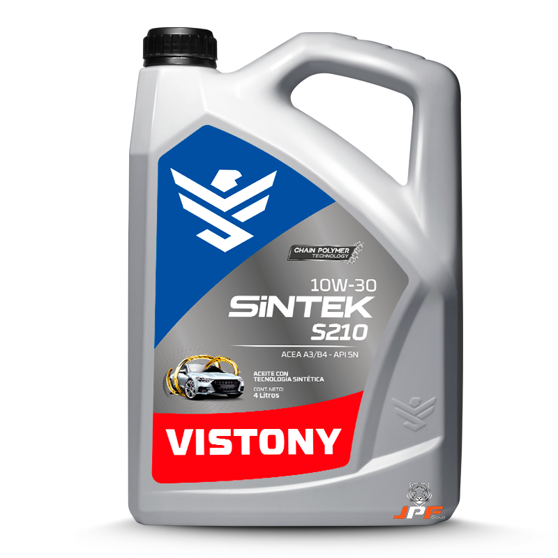 VISTONY SINTEK OIL S210 SAE 10W30 ACEA A3/B4 - API SN DE 4L