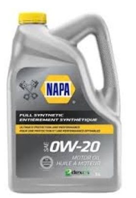 NAPA PREMIUM PERFORMANCE FULL SYNTHETIC MOTOR OIL SP 0W20 3/1