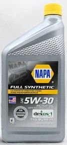 NAPA FULL SYNTETHIC MOTOR OIL SAE 5W30 12/1