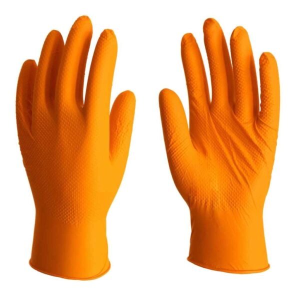 CSP GUANTES DE NITRILO COLOR NARANJA TALLA L, CJA. X50